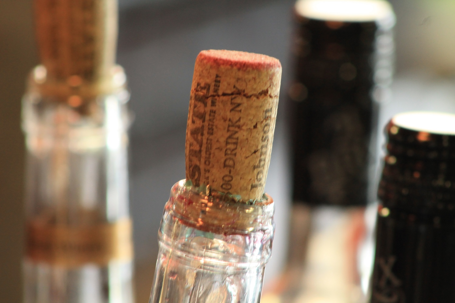 Wine bottles and corks
