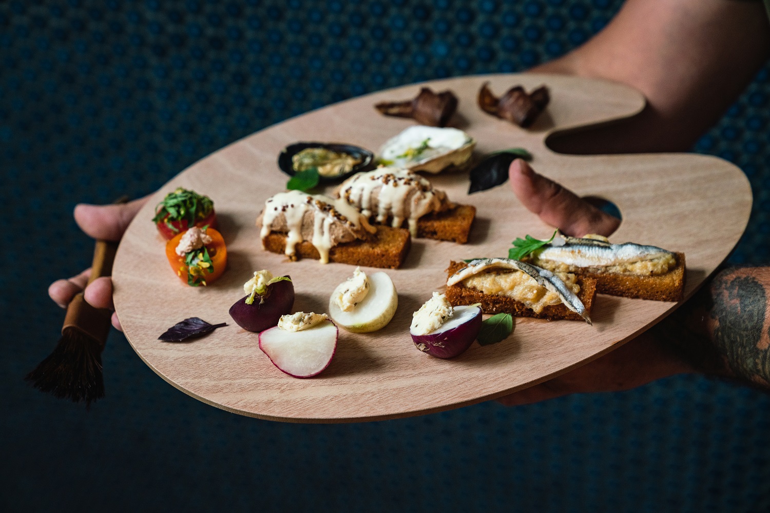 A palette of small bites at Waxlight Bar a Vin