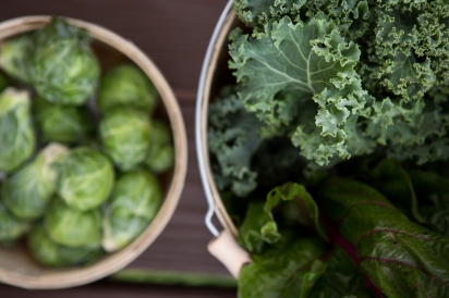 Brussels sprouts and kale