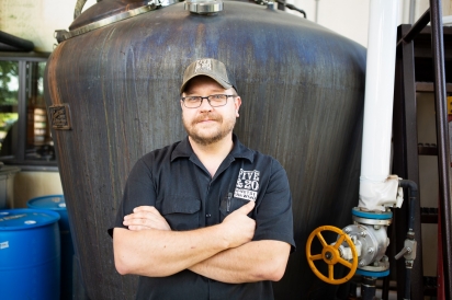 Joe Nelson, distiller at Five  20 Spirits in Westfield, NY