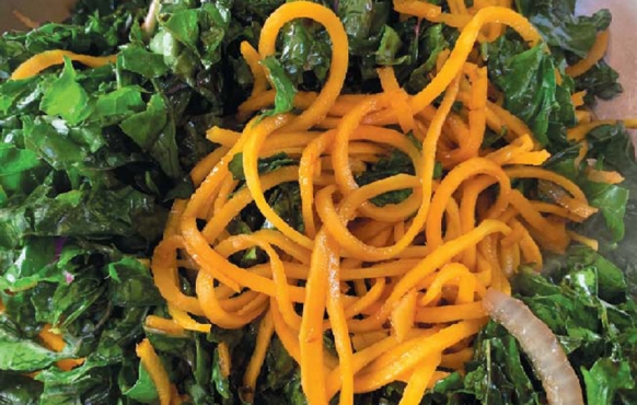 butternut squash and kale kanoodles