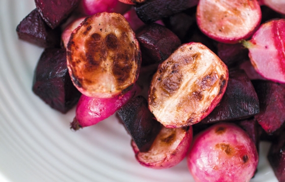Grilled beets and radishes | Edible Western NY Fall 2018