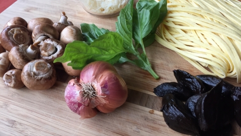 Black Garlic Pasta with Simple Shallot Sauce - The Original Dish