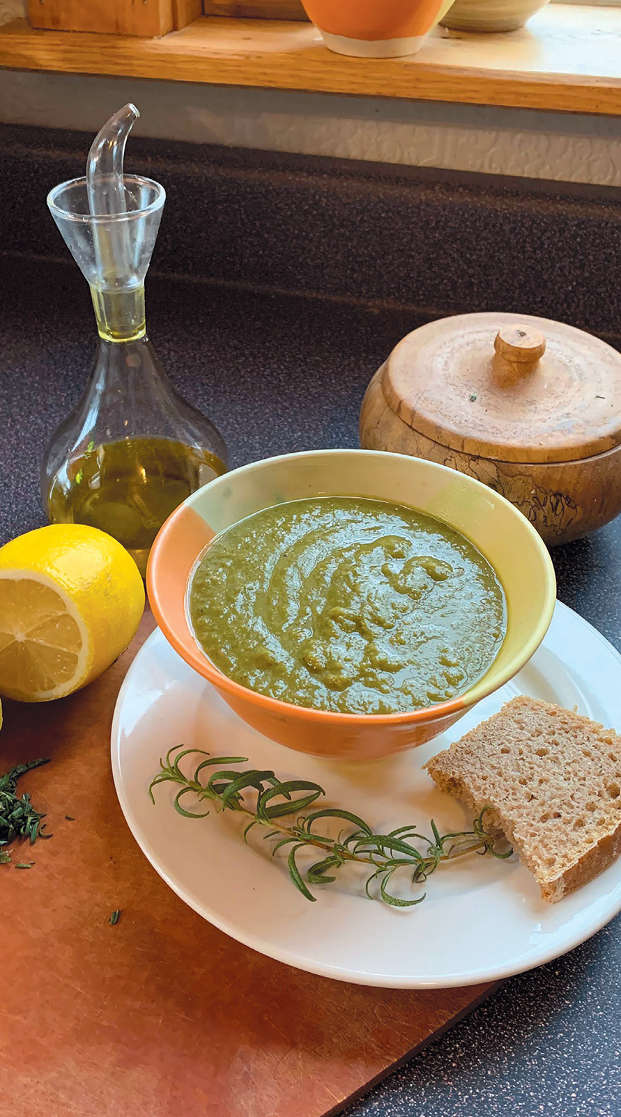Creamy Asparagus Soup without the cream | Edible Western NY Early Summer 2021 | Jen Maffett