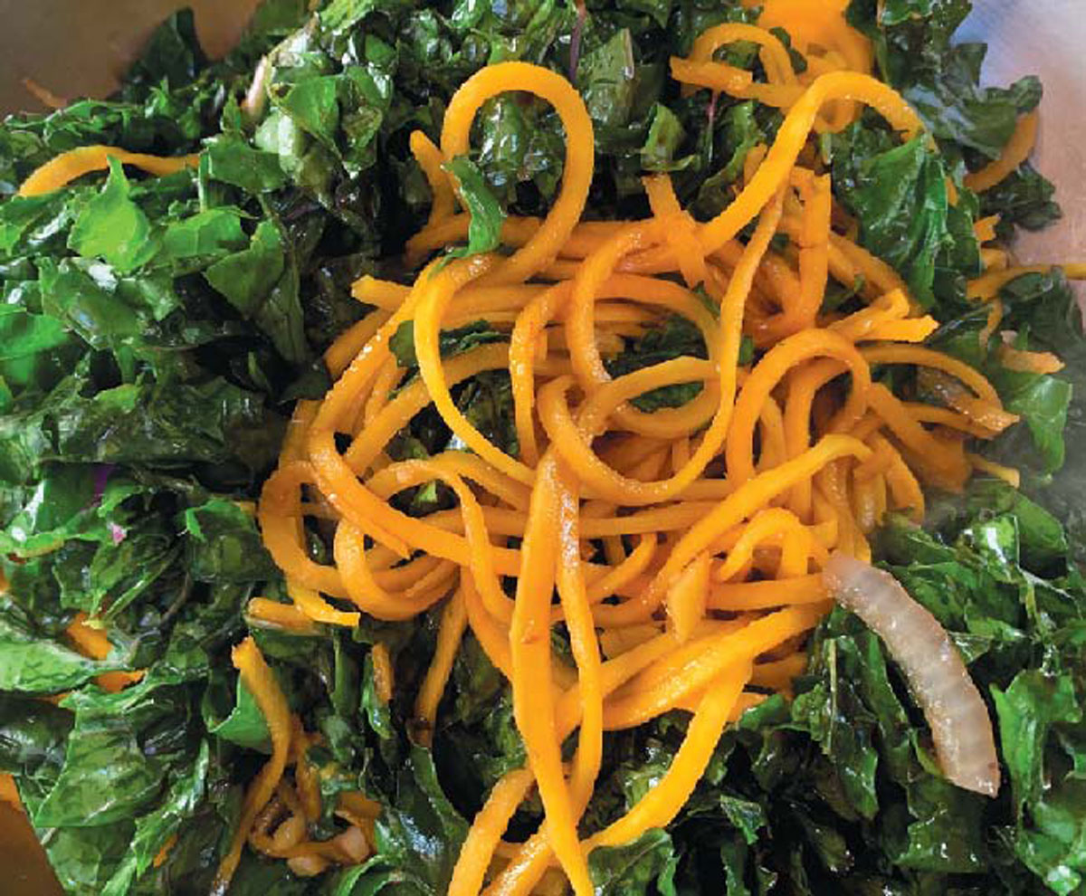 butternut squash and kale kanoodles